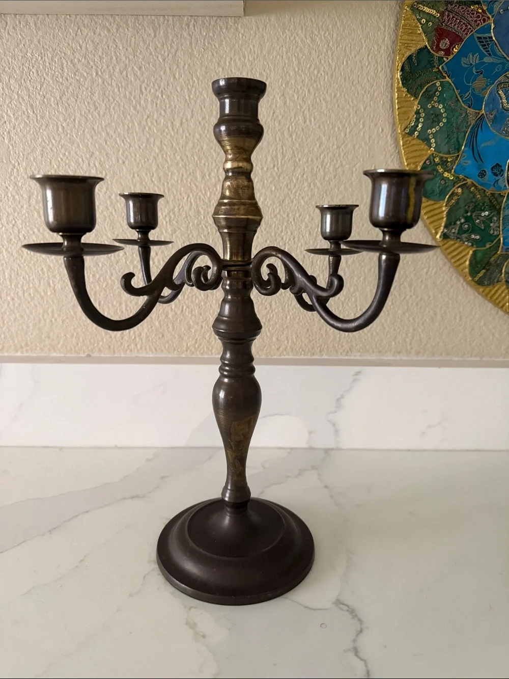 Vintage  Brass  Candelabra